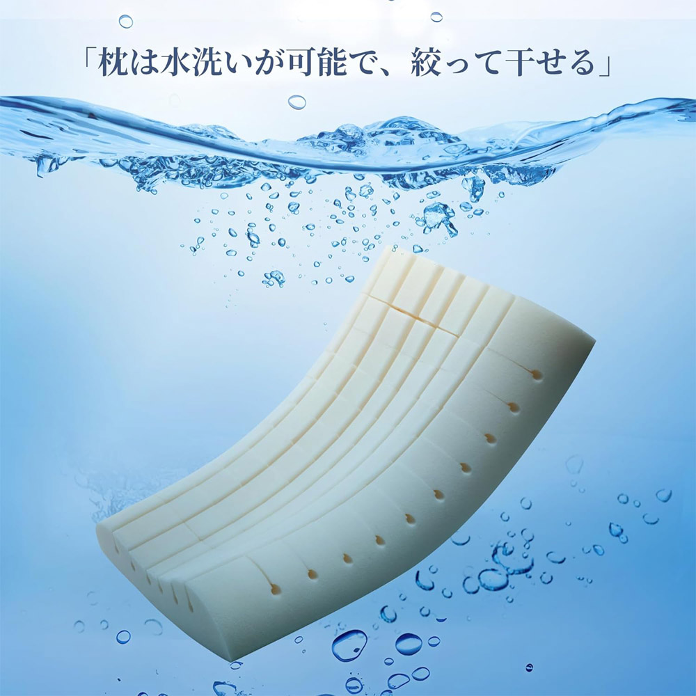枕 まくら 低い枕 女性と子供に最適 低反発 首が痛くならない 首肩フィット 肩がラク 横向き寝 低め 高め 2種類の高さ選択 丸洗いOK 通気性 BODBV6CB2H - 画像 (2)