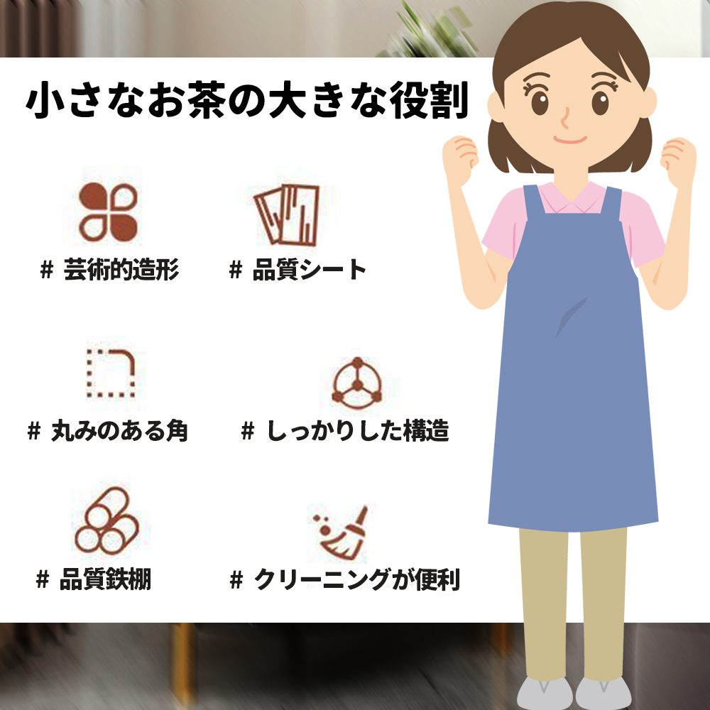 サイドテーブル ナイトテーブル おしゃれ ベッド ソファ ベッドサイドテーブル スリム 収納 ミニテーブル ローテーブル コーヒーテーブル 木目調 木製 加湿器台 消毒液 スタンド アンティーク 北欧 C-53 - 画像 (2)