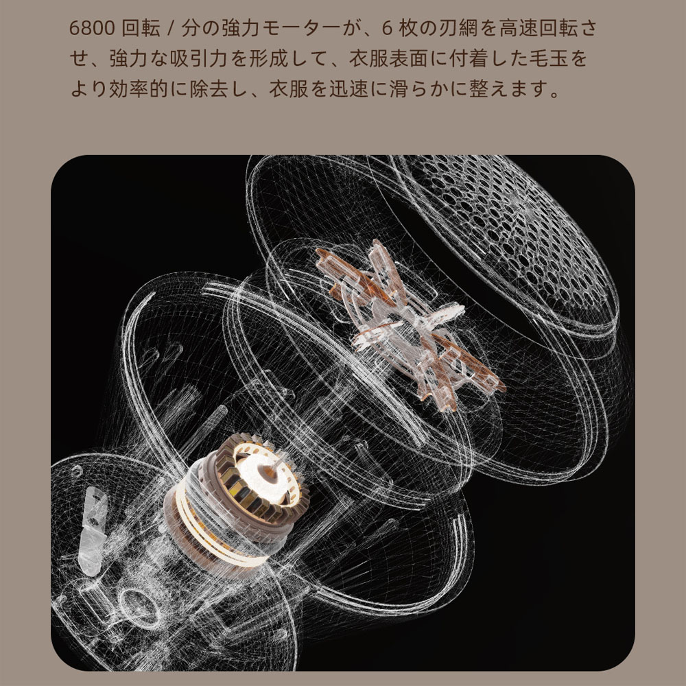 毛玉取り機 けだまとり 電動 毛玉取り PSE認証済み Type-c 充電式 USB 安全装置 強力カッター 風合いガード 持ちやすい 様々な衣類 靴下 衣類 寝具 DSHJ-S-2002-JP - 画像 (10)